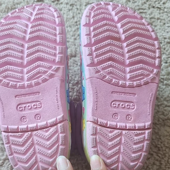 CROCS Kids Pink and Purple Sandals - Picture 5 of 5